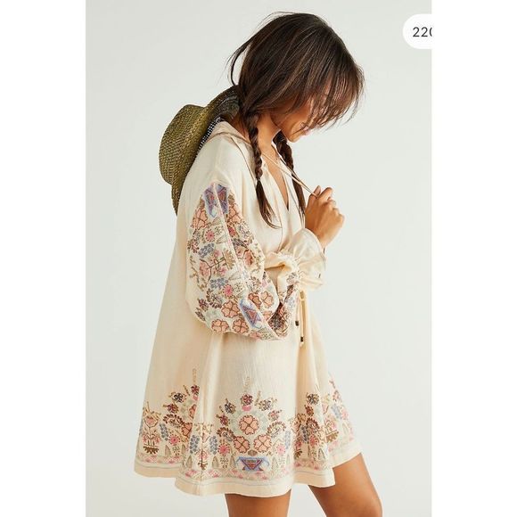 Free People Natural Poetry in Motion Shirtdress NWT Size Small - Picture 1 of 3